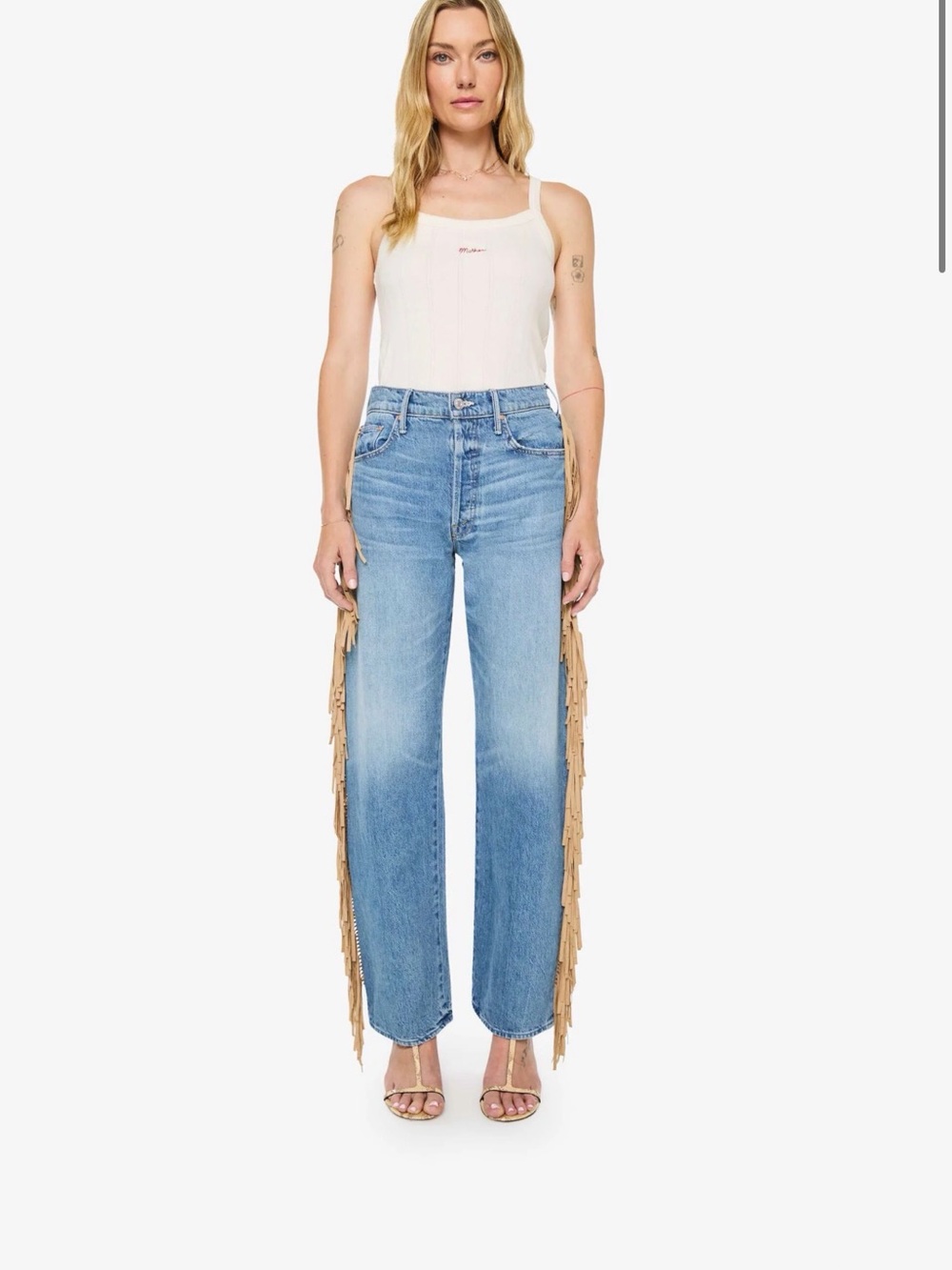 Mother Fringe Half-Pipe Button Sneak